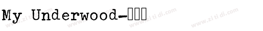 My Underwood字体转换